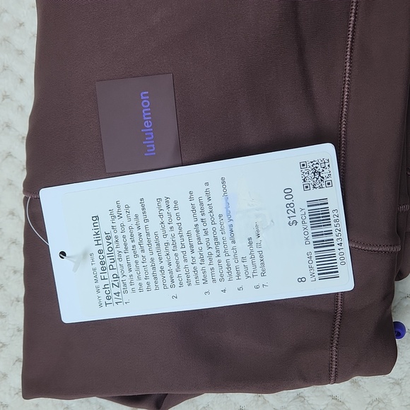Nwt Lululemon Tech Fleece Hiking 1/4 Zip Pullover - Picture 11 of 11